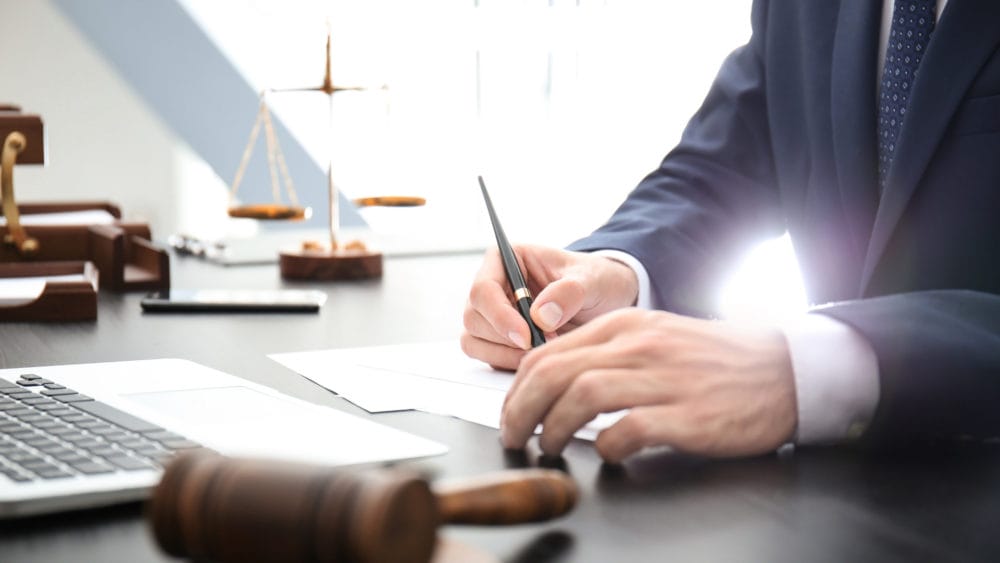 Person working at desk