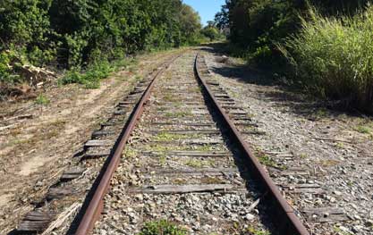 Railroad tracks converted to trails 