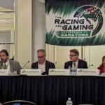 Panelists, including attorney Derril Jordan, at Racing and Gaming Conference