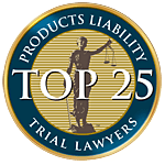 Top 25 Products liability trial lawyers award logo