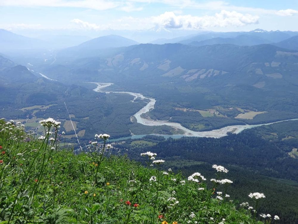 View of valley from mountains in Suak-Suiattle Territory